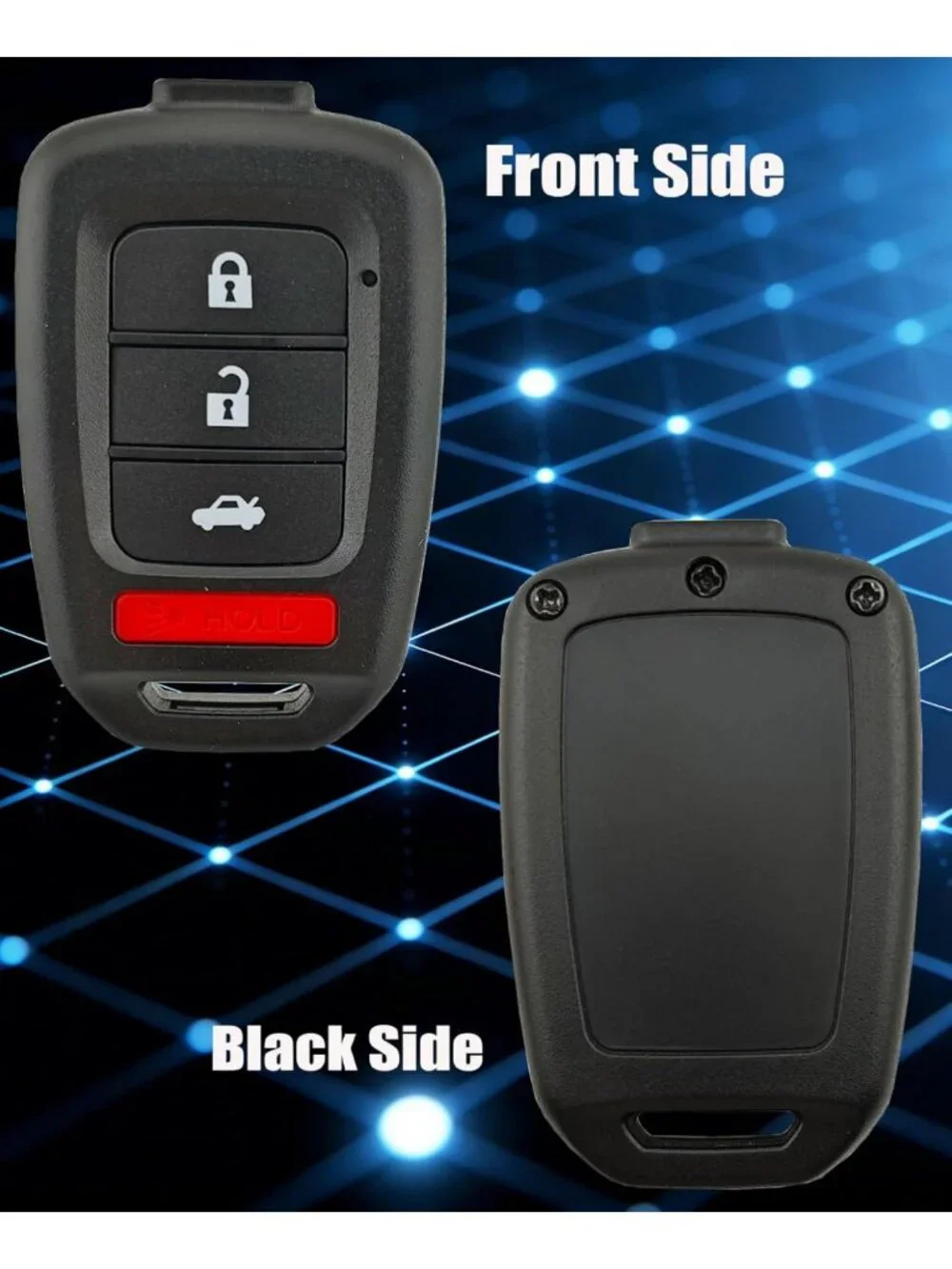 Key Fob Cover Shell for Honda Accord, Civic, HR-V, CR-V - No Cutting Needed!